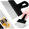 Instalguru Frattazzo Piastrelle Dentato 150 mm 6x6 mm Cazzuola a Denti Acciaio Inossidabile Spatola Lisciatrice Intonaco Strumento Applicazione Colla Malta Costruzione