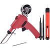 AUBEST Stazione di Saldatura, Saldatore da 60 W, saldatura automatica Invia pistola di stagno, pompa dissaldante for riparazione di circuiti stampati Strumento di saldatura fai-da-te(Red)