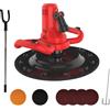 ZengHeBloom Cazzuola Elettrica Per Lisciare Pareti Con Asta Di Prolunga E Asta Di Miscelazione,Miscelatore Per Cemento E Levigatrice Per Calcestruzzo,1-6 Velocità Variabili,Motore In Rame Puro 80-600 Rpm(Red)
