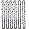 RICODA Motosega da 16 pollici 55 Maglie di trasmissione 27 Taglierina 3/8 LP .050 Catene in acciaio Parte di ricambio per catena per taglio legno con sega elettrica, 6 frese 55DL 27