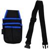 Vilgftyiet Borsa porta attrezzi resistente con 15 tasche e anello per martello, cintura regolabile per elettricisti, tecnici, falegnami e appassionati di fai da te (blu)
