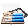 RALI Shark Professional Wood Chisel Set per Lavorazione del Legno | 3 Adattatori + 9 Lama Intercambiabili + 1 Raschietto + 1 Lama Raker HSS da 50 mm | Scalpello per Intagliare, Raschiare e Tagliare