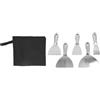 Hyuduo Set di Raschietti per Stucco 5 Pezzi 5 Dimensioni 2in 3in 4in 5in 6in Kit Raschietto per Metallo Strumento per la Pulizia della Rimozione dello Stucco per Malta per Intonaco per