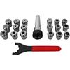 PAULIMOT Set di pinze ER32 20 mm MK4/M16 in valigetta in alluminio