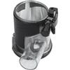Lapiglo Base per router con porta di raccolta della polvere e manico ergonomico antiscivolo in lega di alluminio per uso lavorazione del legno (fondo rotondo)