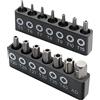 ROTATION 14-Piece Tamper Resistant Star Bits, Chrome Vanadium Steel, T5 - T40 Impact Grade Security Torx Bit Set, 1/4-inch Hex Shank