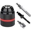 Lisher 4 pezzi in metallo, 1/2-20UNF, 1,5-13 mm, mandrino per trapano, chiavi, esagonale/SDS/boccola carré, adattatore materiale, strumento mandrino per trapano