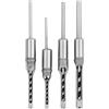 Aramox 4 Pezzi Punte Trapano per Fori Quadrati 1/4 5/16 3/8 1/2 Set di Scalpelli per Mortasatura per Legno Utensili Manuali per Perforazione del Legno, Seghe a Tazza per Lavorazione