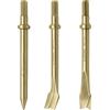 WEDO Set di 3 scalpelli ad aria non scintillanti, larghezza punta 20 mm, lunghezza 125 mm, gambo esagonale 10 mm, bronzo alluminio, varietà di punte pneumatiche per scalpello per molteplici