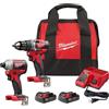 Milwaukee 2697-22 M18 18-Volt Lithium-Ion Cordless Hammer Drill/Impact Driver XC Combo Kit (2-Tool)