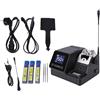 Vikye Kit Stazione Saldante T23 da 120 W, Riscaldamento Rapido 2S, Kit Stazione Saldante con Display LCD con Pistola Termica, Sospensione Automatica e Supporto Calibrazione (Spina europea)