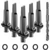Manillefu Set di separatori per roccia ad alta durezza con punta per trapano SDS, scalpelli in acciaio 40CrMo per spaccare pietre e calcestruzzo resistenti in lavori in cava (set di punte da trapano da 16 mm)