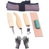 Veemoon 6pezzi Scalpelli Per Intaglio Legno Utensili Mano Per Legno Kit Falegname Con Borsa e Guanti Antitaglio