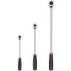 TEKTON 1/4, 3/8, 1/2 Inch Drive Quick-Release Comfort Grip Long Ratchet Set, 3-Piece (9, 12, 18 in.) | SRH99124