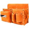kivrimlarv Borsa Per Attrezzi Da Giardino Custodie Multifunzione Portatili Per | Organizer portautensili in cuoio resistente Per Edilizia Meccanico Idraulico Bricolage Giardinaggio