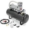 CNRAQR 200PSI 12V Heavy Duty Air Train Horn/Air Ride Compressore Sospensione con 1,5 galloni (5,6 litri) Treno/Air Horn Tank