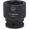 GEARWRENCH 84847 - Chiave a bussola standard a 6 punti, 36 mm, attacco da 3/4