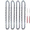 ZHaotn Set di mini motoseghe in acciaio da 8 pollici, catene semi-scalpello con passo da 1/4, 47 maglie di trasmissione, catene da 0,043, parti for il taglio del legno for seghe elettriche