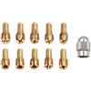 Yinxi Mandrino in ottone mini trapano da 11 pezzi/set, gambo da 4,3 mm, mandrino da 0,5-3,2 mm e dado M8 X 0,75 (Size : Silver)