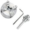 Serenophile Mandrino per tornio a quattro ganasce Z011A con biella, morsetto autocentrante manuale per mini trapano a colonna e lavorazione del legno metallico, gamma interna esterna 1,8-56 mm, struttura in lega