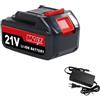 Udawfmk 21V 15000mAh, Utensili Elettrici, Batteria Agli Ioni Di Litio, Compatibile Con Makita(1PC 1Charger)