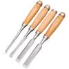 ACTINPANT 1/4 Pezzi Set Di Strumenti for Scalpello Da Intaglio Con Manico In Legno Coltelli In Acciaio Al Carbonio Artigiano Falegname for La Lavorazione Del Fai-da-te(Mixed- 4PCS)