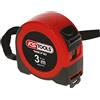 KS TOOLS, 302.0113, Metro a nastro trimateriale ECOLINE Kstools, Nastro in acciaio con trattamento nylon anti-usura 3x16 mm, classe II, laccato bianco