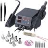CCZRD Stazione Di Saldatura 800W 2 In 1 Con Display Digitale, Pistola Ad Aria Calda For Rilavorazione SMD, Saldatore, Dissaldatore, Strumenti Riparazione Riscaldamento rapido(KIT3)