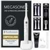 MEGASONEX Set spazzolino a ultrasuoni M8, con dentifricio, inserto per lingua e 2 testine morbide
