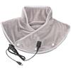 Generic Sciarpa elettrica scaldacollo 45 x 30 cm grigio double face oro visone velluto collo spalla cuscino riscaldante collo elettrico 3 impostazioni di calore spalle avvolgere pad riscaldamento rapido per