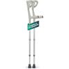 REMEDIA ONE - Stampelle Ortopediche Regolabili in Alluminio Anodizzato, Stampelle Canadesi Adulti Antiscivolo, Altezza 74-97 cm, 2 Unità - Argento