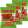 Haribo Happy Cherries, Caramelle Gommose alla Frutta, Ciliegie, 3 Sacchetti da 200g