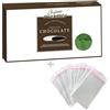 Doni Bomboniere Kit Confezione 1Kg Confetti Gusto Cioccolato Ricoperti colore Verde + 50 pz Bustine Portaconfetti Trasparenti per Matrimonio Compleanno 18 Anni Anniversario Cresima Made in Italy