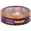 Generico Scatola di Biscotti al Burro Natalizi, Confezione Regalo in Metallo Viola con Decorazioni Festive, Assortimento di Dolci, 340g