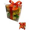 generico Scatola Cubo CARAMELLE FONDENTI ASSORTITE AL GUSTO DI FRUTTA - 200g - Mix di Gusti Agrumati
