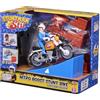 BANDAI, Stuntman STU Moto Acrobatica Nitro Boost, Moto giocattolo rimovibile con rampa di lancio, muro di mattoni e action figure app, multicolore, COSS8201