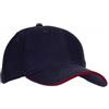 Ergos Workwear Payper Minnesota Cappello con Visiera in Twill Spazzolato di Cotone Chiusura Regolabile con Fibbia, Confezione da 5 Pezzi (IT, Testo, Taglia Unica, Blu Navy/Rosso)