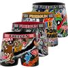 FREEGUN Looney Tunes, Boxer da uomo Bugs Bunny, Daffy Duck e Coyote (confezione da 4), Nero/Verde/Marrone 15, XXL