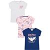 Harry Potter Magliette per Bambine, Confezione da 3 Magliette per Bambini, Multipack per Bambini, multicolore, 6-7 Anni