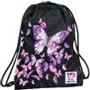 tinta unita Sacca Glitter Unicorno e Farfalle Nero 30x40x18 cm 25L