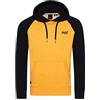 Superdry Vintage Logo EMB Baseball Hood Felpa con Cappuccio, Turmeric Marl/Eclipse Navy, S Uomo