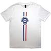 Rock Off officially licensed products Oasis T Shirt Stripes 95 Band Logo Nuovo Ufficiale Uomo Bianca Size M