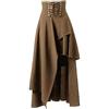 FRESQA Cosplay Medievale Rinascimentale Gotico Steampunk Abbigliamento Costumi Pirata Vichingo Carnevale di Halloween Vintage Dress Up Hem Maxi Gonna