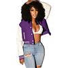 Lggwunsi Giacca Pelle Donna Classic Giubbino Mezza Stagione Giubbino Pelle Casual Impermeabile Eleganti Bomber Donna Primavera Giacchetto Moda Leggeri Giacce Corta Primavera E Autunno