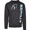 Ciabalù Felpa Napoli Uomo Maglia Calcio Ultras Suporters Campioni d'Italia Maniche Lunghe Cotone (L, Nero)