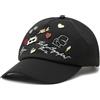 Karl Lagerfeld Cappellino da Baseball con ciondoli da Donna, Nero, Taglia Unica