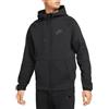 Nike Abbigliamento Sportivo da Uomo Full Zip Felpa con Cappuccio Tech Pile Cotone Nero Zip Windrunner FLC Uomo Taglia M, Nero, M