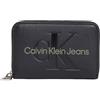 Calvin Klein Accordion Zip Around Black/Sharp Green