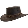 Barmah Hats Barmah Cappello Squashy Crackle Canguro Uomo - Made in Australia Arrotolabile Outdoor Vacanza con Fascia Pelle Estate/Inverno Estate