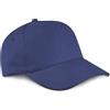 Generico Cappellino da Golf Uomo Donna 10 Pezzi con 5 Pannelli in 100% Cotone, Visiera Rigida precurvata e Chiusura Regolabile con Velcro, Disponibile in Vari Colori (Cotone, Blu Navy)